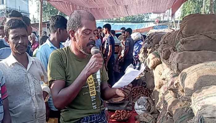 বগুড়ায় মাইকে ডেকে ৬৭৫ বস্তা আলু বিক্রি