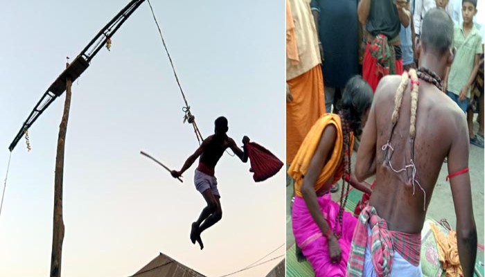 রাণীনগরের মাধাইমুড়ি গ্রামে শতবর্ষের ঐতিহ্যবাহী চরক পূজা ও মেলা অনুষ্ঠিত