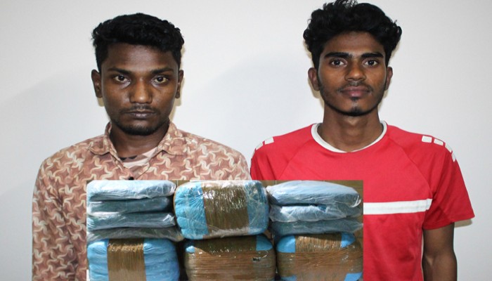 লাগেজের ভিতর ২৭ কেজি গাঁজা ! গ্রেফতার দুই মাদক কারবারী