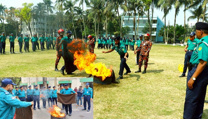 আরএমপি’র উদ্যোগে অগ্নি-নির্বাপণ মহড়া অনুষ্ঠিত