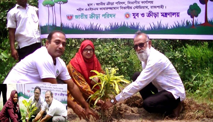 বিশ্ব পরিবেশ দিবস ২০২৪ উপলক্ষে স্টেডিয়ামে বৃক্ষ রোপন কর্মসূচী পালন