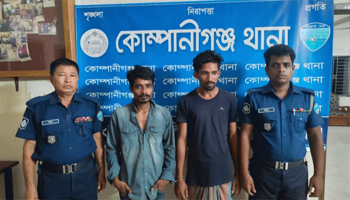 কোম্পানীগঞ্জে প্রকাশ্যে গাঁজা সেবন করায় দুই যুবকের কারাদন্ড