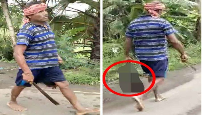 বৌদিকে খুন করে কাটা মুন্ডু হাতে ঝুলিয়ে রাস্তায় ঘুরে বেড়ালেন দেওর