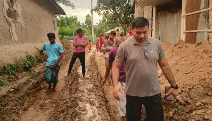 তানোরে পৌরসভার চলমান উন্নয়ন কাজ পরিদর্শন করলেন ইউএনও