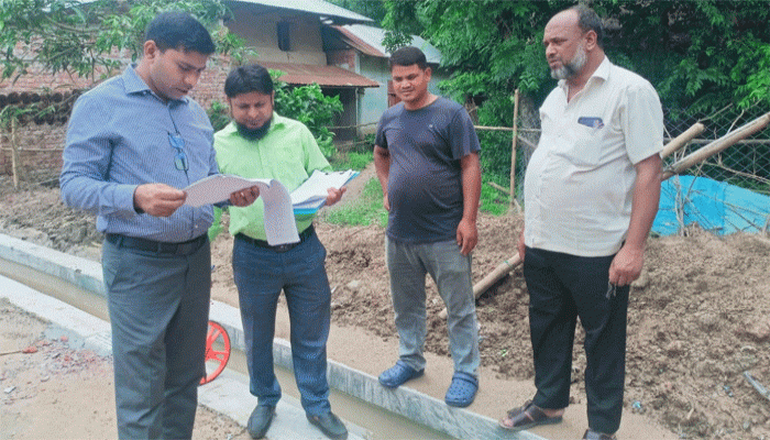 তানোরের তালন্দ ইউপির বিভিন্ন উন্নয়ন কাজ পরিদর্শনে, ইউএনও তানোরের তালন্দ ইউপির বিভিন্ন উন্নয়ন কাজ পরিদর্শনে, ইউএনও