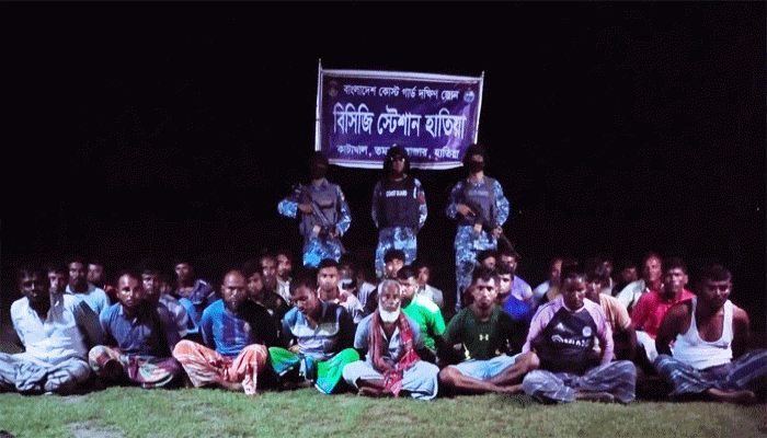 কোস্টগার্ডের ওপর হামলা, ১০ কোটি টাকার জালসহ ৩৩ জন জেলে আটক