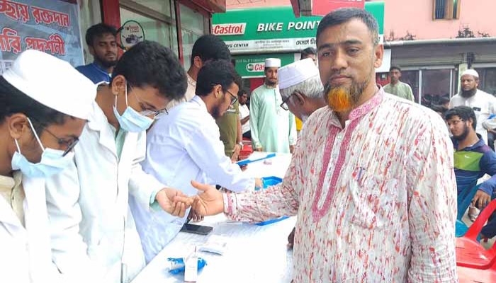 জুলাই অভ্যুথান উপলক্ষে রাণীশংকৈলে ছাত্রশিবিরের ফ্রি ব্লাড  গ্রুপিং