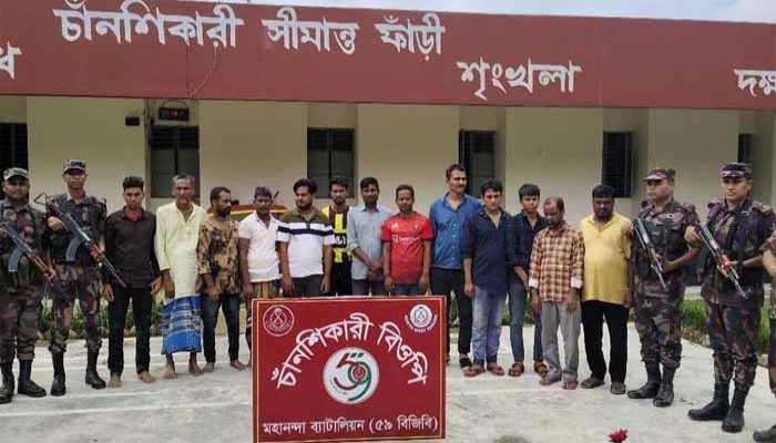 চাঁপাইনবাবগঞ্জের চামুশা সীমান্ত দিয়ে ১৩ জনকে পুশইন