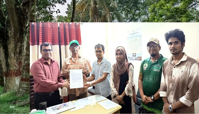 রাজশাহীর শতবর্ষী বৃক্ষ রক্ষায় স্মারকলিপি প্রদান: প্রকৃতিবান্ধব উন্নয়নের দাবি রাজশাহীর শতবর্ষী বৃক্ষ রক্ষায় স্মারকলিপি প্রদান: প্রকৃতিবান্ধব উন্নয়নের দাবি