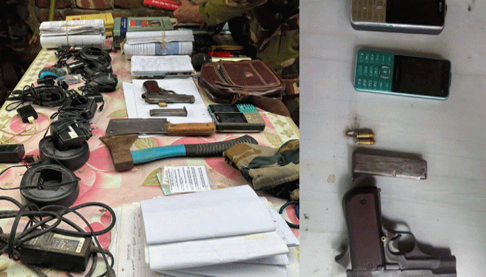 গহীন জঙ্গলে ইউপিডিএফ’র গোপন আস্তানার সন্ধান, অস্ত্র-গোলাবারুদ উদ্ধার