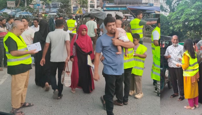 রাজশাহীতে নিসচার ট্রাফিক ক্যাম্পেইন ও লিফলেট বিতরণ রাজশাহীতে নিসচার ট্রাফিক ক্যাম্পেইন ও লিফলেট বিতরণ