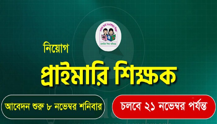 প্রাথমিকের শিক্ষক নিয়োগের আবেদন শুরু কাল, চলবে ২১ নভেম্বর পর্যন্ত
