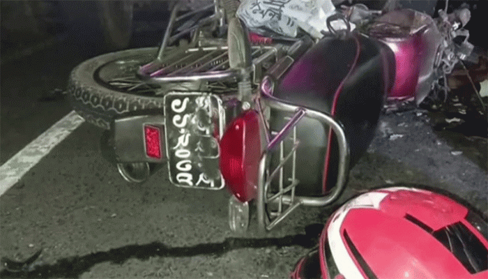 বাসের ধাক্কায় মোটরসাইকেল আরোহী স্বামী-স্ত্রী নিহত