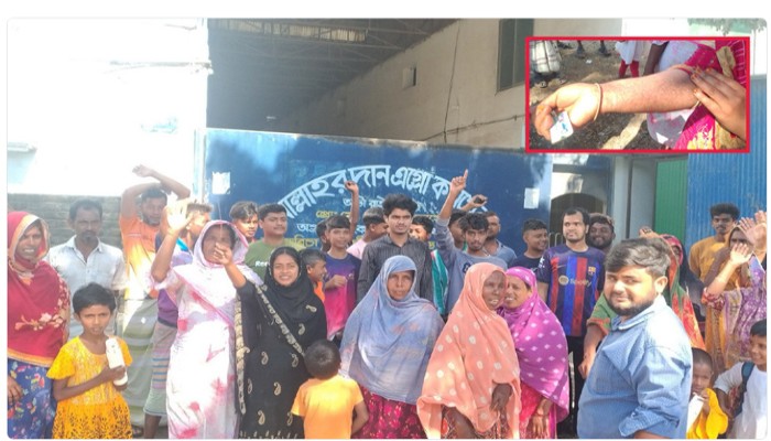 ঈশ্বরদীতে কারখানার বর্জ্য নিষ্কাশিত পানিতে অবরুদ্ধ ৪৫ পরিবার