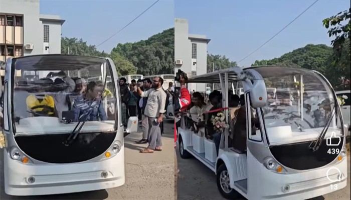 রাবিতে চালু হলো ই-কার্ট সার্ভিস, ভাড়া ৫ টাকা