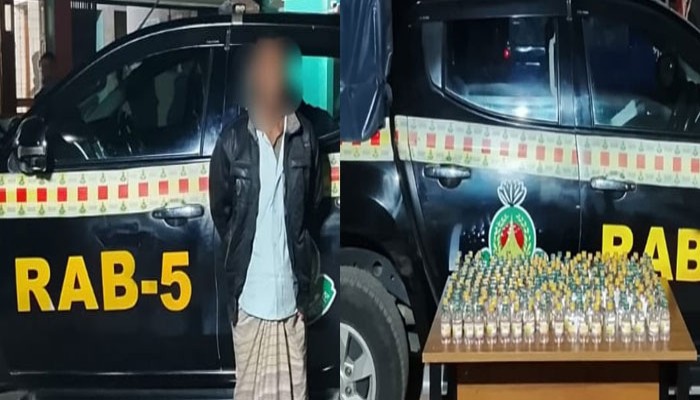 হোমিও’র আড়ালে মাদক করাবার, বিপুল পরিমাণ অ্যালকোহলসহ র‌্যাবের জালে মাদক কারবারি