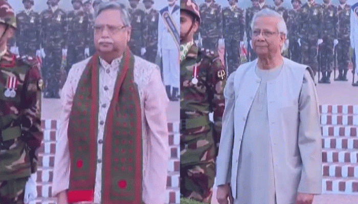 জাতীয় স্মৃতিসৌধে রাষ্ট্রপতি ও প্রধান উপদেষ্টার শ্রদ্ধা