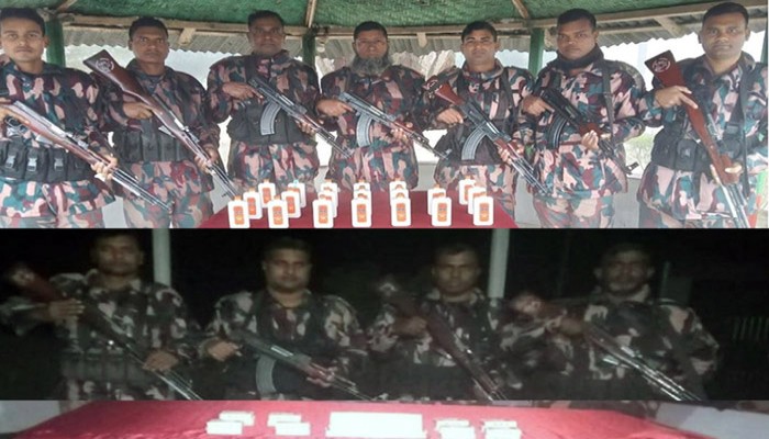 রাজশাহীতে বিজিবির অভিযানে ভারতীয় ট্যাবলেট ও মদ জব্দ