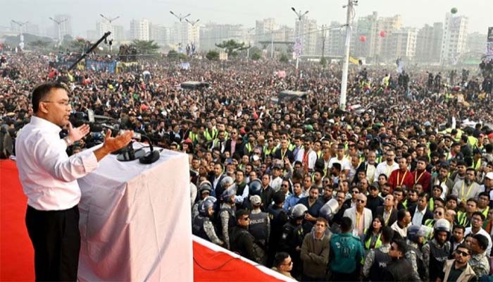 ইনসাফের শাসনের বার্তা তারেক রহমানের