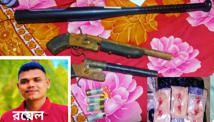 বাঘায় অস্ত্র- ও হেরোইন সহ চিহ্নিত মাদক কারবারী রয়েল আটক
