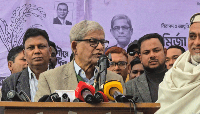 যাদের কাছে নারীদের আত্নসম্মানবোধ নেই,তাদের কাছে দেশ নিরাপদ হতে পারে না: ঠাকুরগাঁওয়ে মির্জা ফখরুল