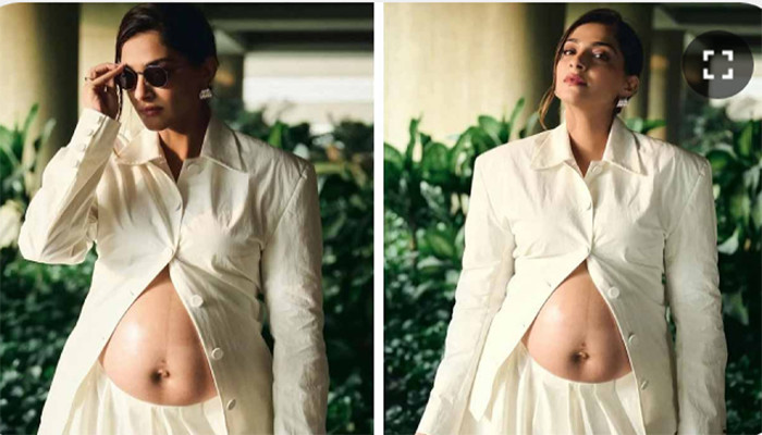 চোখেমুখে ক্লান্তি, উন্মুক্ত স্ফীতোদর, অন্তঃসত্ত্বা অবস্থার কোন পর্যায়ে সোনম, কেমন আছেন এখন?