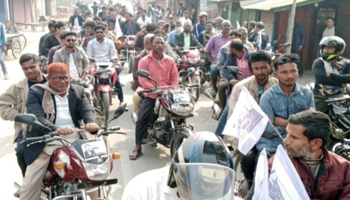রানীংকৈল বাচোর ইউনিয়নে ধানের শীষের নির্বাচনী প্রচারণা ও শোডাউন অনুষ্ঠিত