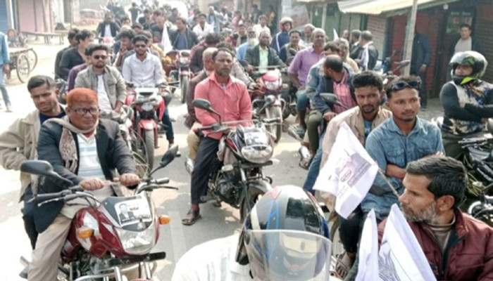 রানীংকৈল বাচোর ইউনিয়নে ধানের শীষের নির্বাচনী প্রচারণা ও শোডাউন অনুষ্ঠিত