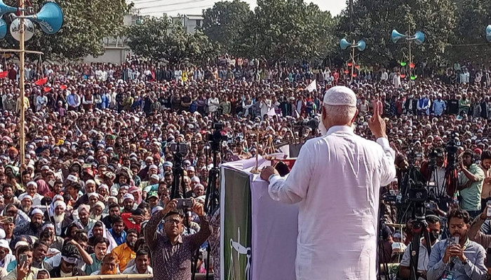 সকলের জন্য ন্যায় বিচার হবে, এখানে কেউ রাজনৈতিক হস্তক্ষেপ করতে পারবে না, গোদাগাড়ীর জনসভায় শফিকুর রহমান