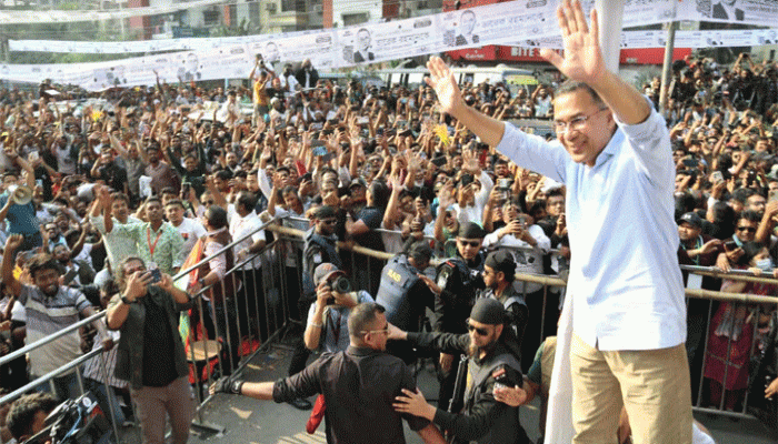 এলাকার সন্তান হিসেবে সবার কাছে ধানের শীষে ভোট চাইছি : তারেক রহমান