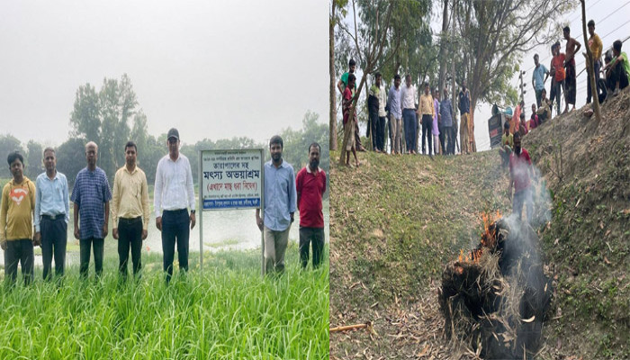 রাণীনগরে অবৈধ রিং জাল পুড়ে বিনষ্ট : মৎস্য অভয়াশ্রম ঘোষণা করলেন ইউএনও