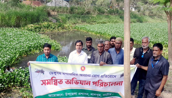 লালপুরে ডেঙ্গুসহ মশাবাহিত অন্যান্য রোগ প্রতিরোধে অভিযান