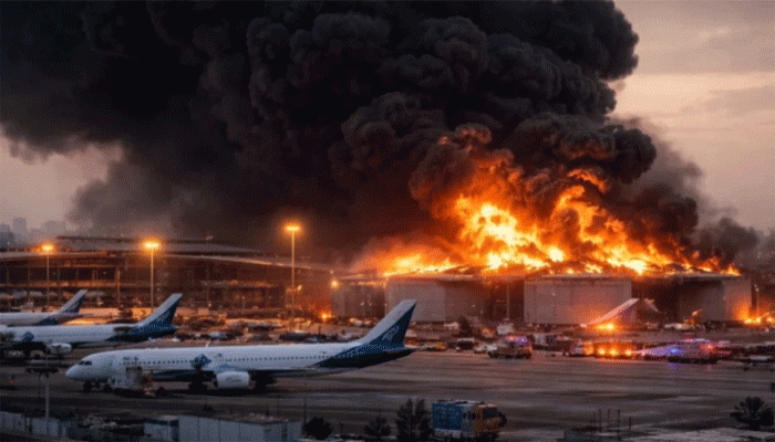 ২৪ ঘণ্টা পরও কুয়েত বিমানবন্দরে জ্বলছে আগুন