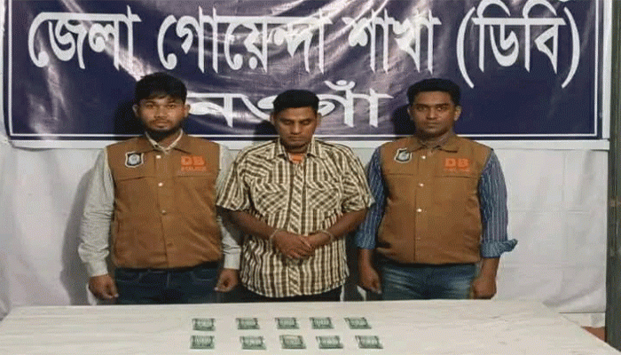 মান্দায় ডিবি পুলিশের অভিযানে জাল টাকা ও গাঁজাসহ দুইজন গ্রেফতার