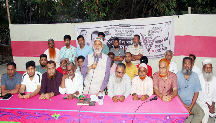 বগুড়া-৬ উপনির্বাচন: ধানের শীষে ভোট চাইলেন হেলালুজ্জামান তালুকদার লালু