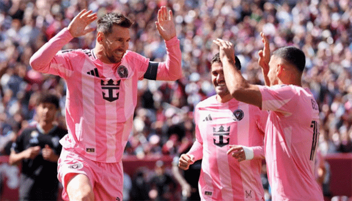 মেসির জোড়া গোলে ইন্টার মায়ামির জয়