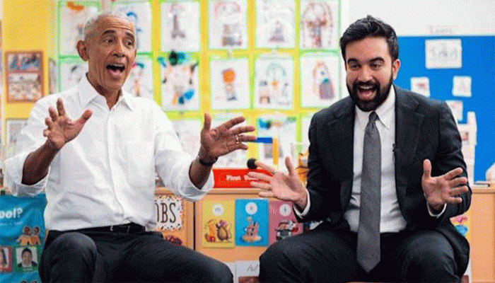 নিউ ইয়র্কে প্রথম সাক্ষাতে শিশুদের সঙ্গে গান গাইলেন ওবামা ও মামদানি