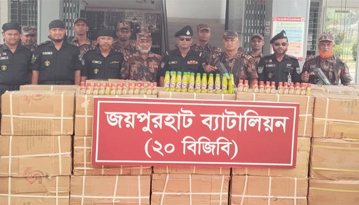 দিনাজপুরে বিপুল পরিমান যৌন উত্তেজক সিরাপ উদ্ধার