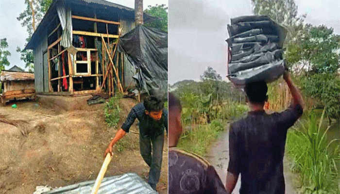 মাদকের জন্য ঘরের টিনের বেড়া খুলে নিলেন যুবক