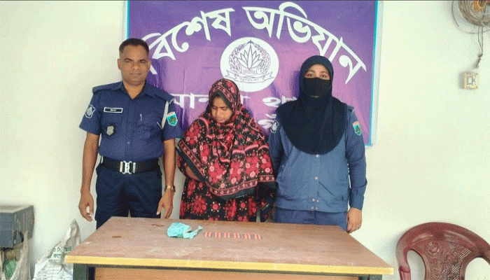 মান্দায় টাপেন্টাডল ট্যাবলেটসহ নারী মাদক কারবারী গ্রেফতার
