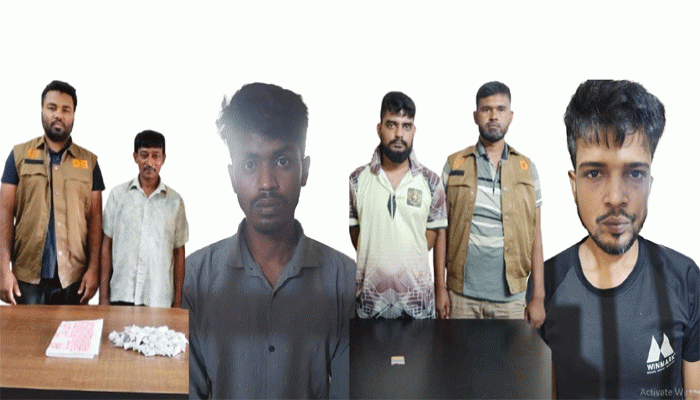 নগরীতে গাঁজা, ইয়াবা ও ট্যাপেন্টাডল ট্যাবলেট সহ মাদক কারবারী গ্রেপ্তার ৪