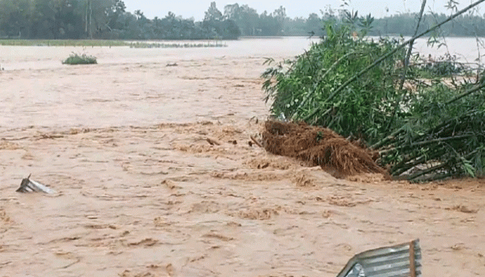 পাহাড়ি ঢল ও টানা বৃষ্টিতে বাড়ছে নদীর পানি, প্লাবিত নিম্নাঞ্চল