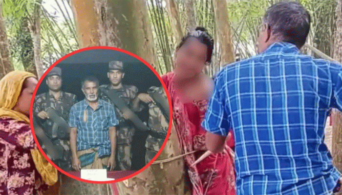 চুরির অভিযোগে স্ত্রীকে গাছে বেঁধে পেটানো সেই স্বামী ইয়াবাসহ গ্রেপ্তার