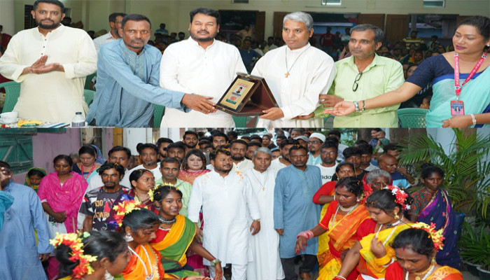 রাসিক প্রশাসক মাহফুজুর রহমান রিটনকে খ্রিস্টানপাড়ায় সংবর্ধনা
