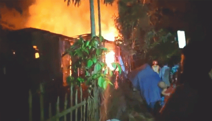 রাণীশংকৈলে গ্যাস সিলিন্ডার বিস্ফোরণে নিঃস্ব দুলাল পরিবার