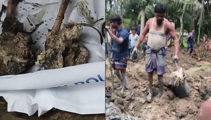 দুই বছর পর পুকুর খুঁড়ে মা-ছেলের কঙ্কাল উদ্ধার, গ্রেপ্তার ৩