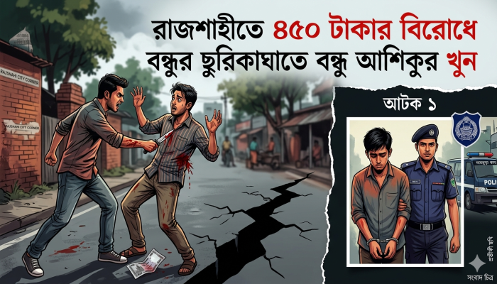 রাজশাহীতে ৪৫০ টাকার বিরোধে বন্ধুর হাতে বন্ধু আশিকুর খুন, আটক ১
