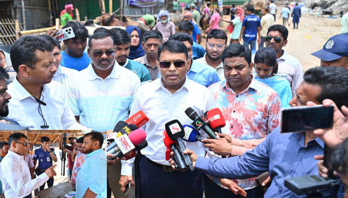 অতিরিক্ত হাসিল আদায় ঠেকাতে সিটি হাট পরিদর্শনে রাজশাহীর জেলা প্রশাসক