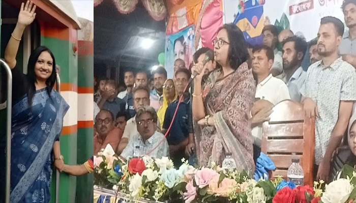 আজিমনগরে প্রথমবার থামল চিলাহাটি এক্সপ্রেস, যাত্রী হয়ে এলেন প্রতিমন্ত্রী পুতুল