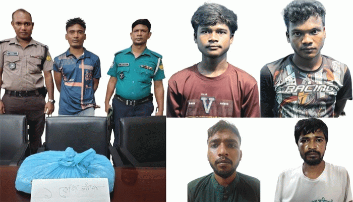 নগরীতে গাঁজা ও ট্যাপেন্টাডল ট্যাবলেট সহ মাদক কারবারী গ্রেপ্তার ৫